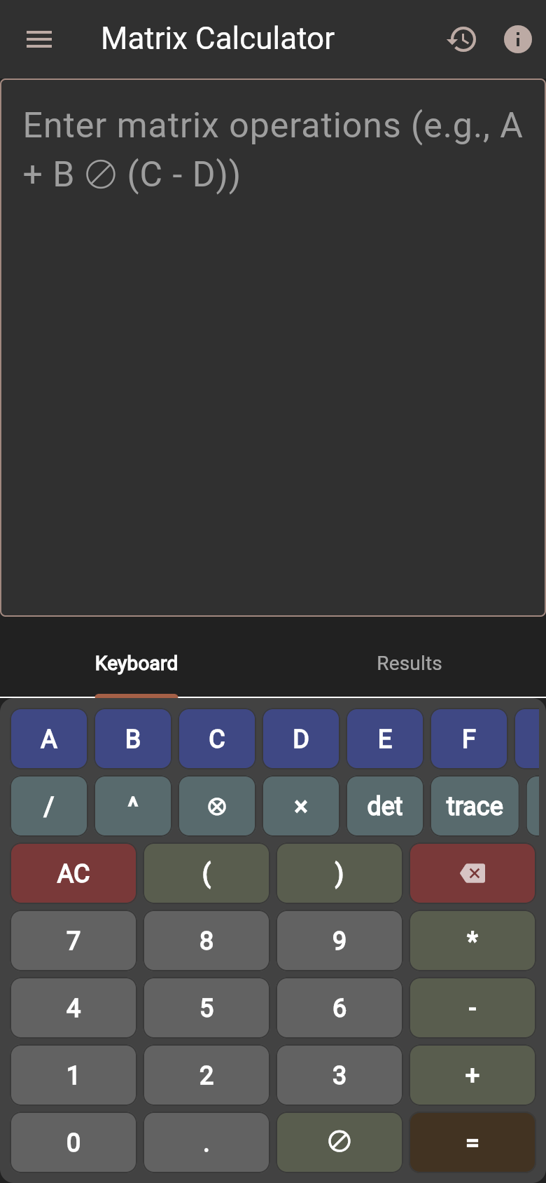 Phone layout with the keypad and matrix entry